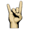 Sign of the Horns - Medium Light emoji on Emojidex